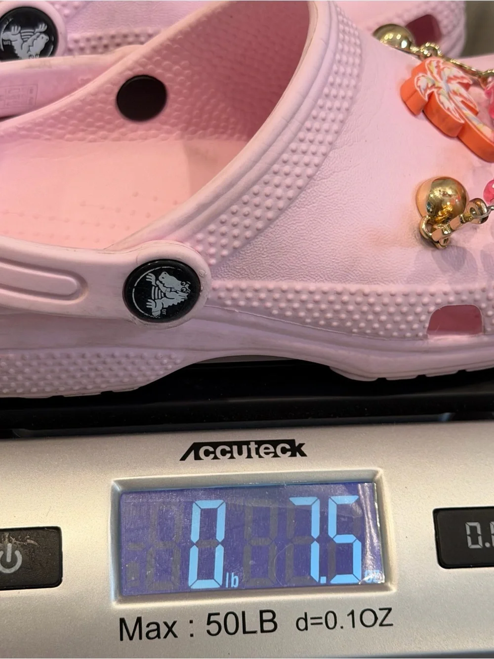 Crocs Kids Pink Clog Shoes with Charms C 13